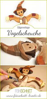 Laubsagevorlage Fur Herbstliche Intarsie Aus Verschiedenen Massivholzer Die Auch Fur Intarsien Einsteiger Gut Zu Bewerkste Vogelscheuche Intarsia Holz Kreativ