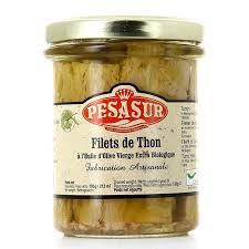 Filets Thon A L Huile D Olive Bio Vierge Extra 12 Pots 195 G Es Pesasur