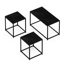 Simple stylish design, functional and suitable for any room. Furinno Camnus Modern Living Room Table Set With One Coffee Table And Two End Tables Americano