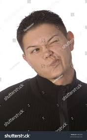 Asian Man Winking Earring Stock Photo 2882026