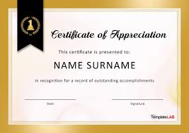 Free appreciation certificate template designs. 13 Free Certificate Of Appreciation Template Download Word Pdf