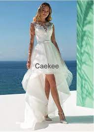 Caekee Beach Short Wedding Dresses T801525320064 Wedding Dresses High Low Short Wedding Dress Ball Gown Wedding Dress