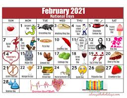Aug 06, 2021 · national day calendar is the authoritative source for fun, unusual and unique national days. Feb Days 2021 Cheap Online Shopping