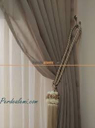 Tülden fon perde modeli : Sutlu Kahve Kalin Keten Duz Tul Fon Perde