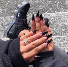Acrylic Summer Long Black Coffin Nails Trendy Summer Nails Art Designs Ideas To Look Charming Black Acrylic Nails Long Acrylic Nails Black Nails