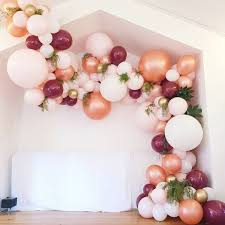 21st Birthday Flowers And Balloons Floraly Balloon Garland We Created Today For A 21st Ballon Garland Party Balloons White Party Decorations