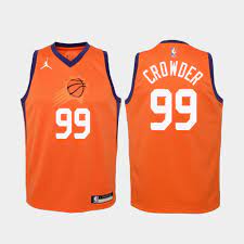 Browse through mitchell & ness' phoenix suns throwback apparel collection featuring authentic jerseys and team gear. Youth 2020 21 Suns Jae Crowder Statement Orange Jersey