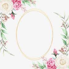 Elegant Floral Frame With Golden Ellipse And Watercolor Flowers Floral Clipart Wedding Invitation Png And Vector With Transparent Background For Free Downloa Watercolor Flower Vector Watercolor Flower Wreath Watercolor Flowers