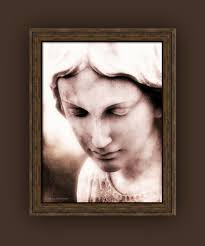 Cemetery Angel Art Print: Ethereal Mourning Photography, Rustic Cottage  Decor