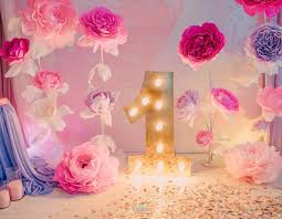 Birthday Backdrops For Photos Girls 1st Birthday Backdrop Birthday Backdrop Birthday Lights 1st Birthday Girls