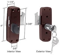 A sliding glass door lock is used to keep sliding glass doors secure by barring access. Crl Nds10b Dark Bronze Keyed Patioguard Deadbolt Lock Deadbolt Lock Patio Door Locks Deadbolt