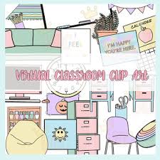 Virtual Classroom Office Clip Art Set In 2020 Virtual Classrooms Classroom Clip Art