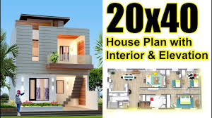 Looking for a 20*50 house plan / house design for 1 bhk house design, 2 bhk house design, 3bhk house design etc, your dream home. 20x40 House Plan With Interior Elevation 2019 Youtube