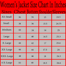 Size Guide Fame Jacket