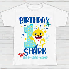 First Birthday Boy T Shirt Baby Shark T Shirt Birthday Boy Shirts Shark Birthday 1st Birthday Shirts