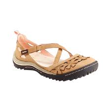 Womens Jambu Blossom Encore Flat Size 9 M Taupe Tumbled Nubuck