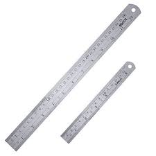 Eboot Stainless Steel Ruler 12 Inch 6 Inch Metal Rule Kit With Conversion Table Ruler Math Materials Stainless Steel