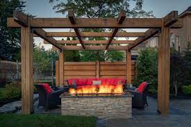 Wood fires also produce sparks and. Outdoor Fire Pit Designs Under Pergola Outdoor Fire Pits Fireplaces Grills Outdoor Fire Pit Designs Gazebo With Fire Pit Backyard Fire