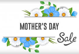 Celebrate mother's day 2021 by ordering mother's day flowers! Free Vector Mothers Day Sale Lettering With Blue And White Flowers Mothers Day Sale Advertising