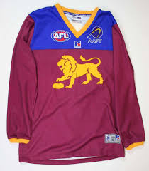 * maroon and blue with a white ffc monogram. Brisbane Lions Guernsey Worn By Chris Johnson 2003 Australian Sports Museum