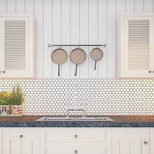 Kitchen splashbacks are a perfect place to combine style and functionality in your home. Splashwall Matt White Mosaic Acrylic Splashback H 600mm W 2440mm T 4mm Diy At B Q