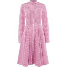 Polo Ralph Lauren Dori long sleeve stripe shirt dress ($205) ❤ liked