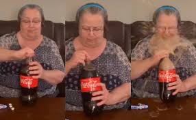 Coke And Mentos Experiment Coke Erupts In Woman S Face Videos Express Co Uk