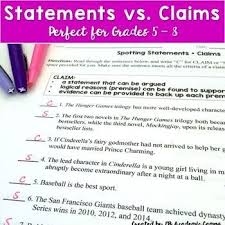 Identifying Claims Vs Statements Argumentative Essays Argumentative Essay Persuasive Writing Ela Writing