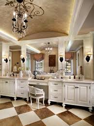 Shop wayfair for all the best french country bathroom vanities. French Style Bathroom With Dual Vanity And Makeup Desk Hgtv