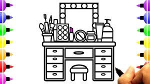 How To Draw Makeup Tool For Girls Drawing And Coloring Page For Kids Youtube Coloring Pages For Kids Coloring Pages Makeup Tools