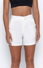 Teenage Dream Shorts White In 2020 White Shorts White Dress Pants High Waisted Pants