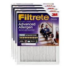 Filtrete 20x25x1 Healthy Living Advanced Allergen Reduction Hvac Furnace Air Filter 1500 Mpr Pack Of 4 Filters