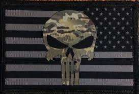 Usa punisher skull american flag u.s. Subdued Multicam Punisher American Flag Morale Patch Custom Velcro Morale Patches