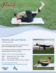 Maybe you would like to learn more about one of these? Healthy Abs And Backs Workshop This Sunday November 14th At Sellwood Yoga Fluid Movement Massage