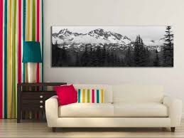 Panoramic Black And White Canvas Prints Black And White Fog Mountain Alaska Photograph Hazy Misty Large Panoramic Nature Scene Pine Tree Lan Wall Decals For Bedroom Disney Wall Decor Art Gallery Wall
