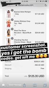Total 609 active fashion nova coupons & promo codes are listed and the latest one is updated on sep 23, 2020 08:50:19 am; Sierra Jai On Twitter Promo Codes For All Your Fav Clothing Websites Fashionnova Prettylittlething Forever21 Clothing Promocodes Discountcodes Https T Co 0mybkxpibv