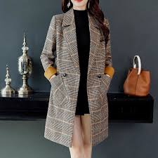 Manteau à carreaux à carreaux femmes manteau à manches longues à manches longues à revers. Manteau Femme Carreaux Cdiscount