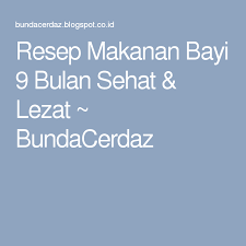 Resep Makanan Bayi 9 Bulan Sehat Lezat Bundacerdaz Resep Makanan Bayi Makanan Bayi Resep Makanan