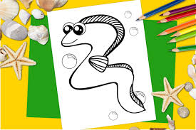 Marine creatures lobster and eel landing page vector. Free Printable Eel Coloring Page Simple Mom Project