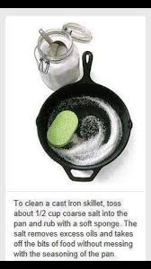 From Hillbilly Cast Iron Cooking Facebook Page I Do Not Like Adding Salt To My Pans It Make Cast Iron Cleaning Cast Iron Recipes Cast Iron Skillet Cooking
