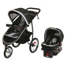 Graco Fastaction Fold Jogger Click Connect Travel System Jogging Stroller Gotham Walmart Com In 2021 Jogging Stroller Travel System Stroller Travel Stroller