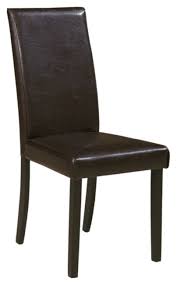 Signature Design Kimonte Dining Upholstered Dark Brown Side Chair Set Of 2 Ashley Furniture D250 02 Contemporary Dining Room Chair Brown Dining Room Upholstered Side Chair