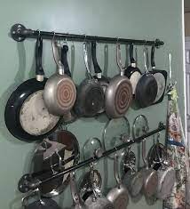 Kitchen Pots And Pans Hanging Wall Storage Hanging Rack Kitchen Rack Kitchen Wall Storage Pan Storage Diy Kitchen Wall Hangings