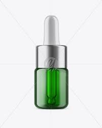 5ml Green Glass Dropper Bottle In Bottle Mockups On Yellow Images Object Mockups