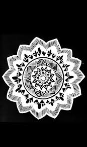 Black And White Rose Wallpaper Drawing Background Black And White Draw Mandala Self Made Wallpaper Mandala Wallpaper Mandala Apple Watch Wallpaper