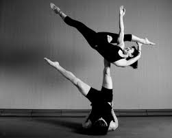 Upside Down Side Plank Variation While I Balance On My Husband S Leg While He Does A Supported Shoulder Stand Yoga Poses Advanced Advanced Yoga Acro Yoga Poses