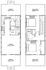 14x28 House 2 Bedroom 1 5 Bath 749 Sq Ft Pdf Floor Plan Instant Download Model 6a Small Apartment Floor Plans Tiny House Floor Plans House Plans