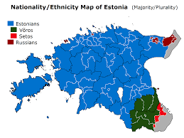 Names in other languages) is the capital and most populous city of estonia.located in the northern part of the country, on the shore of the gulf of finland of the baltic sea, it has a population of 437,619 in 2020. Nationality Ethnicity Map Of Estonia Mapporn