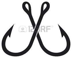 Download Two Crossed Fishing Hook Fish Hook Hook Tattoos Fish Logo