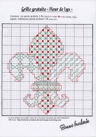 Fleur De Lys Fleur De Lys Point De Croix Points De Couture